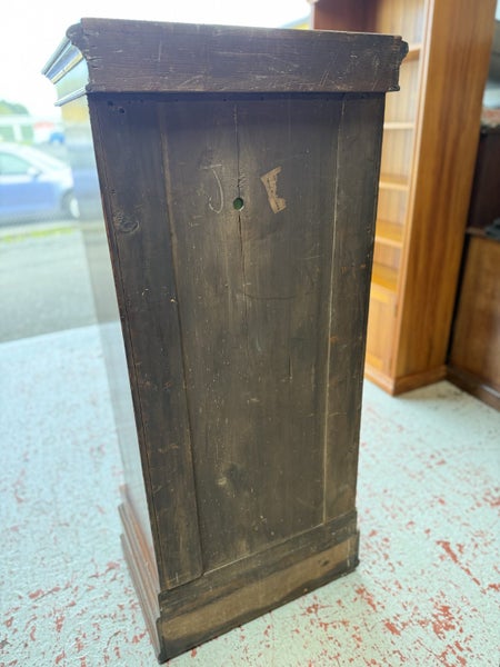Quality Circa 1900's Solid Oak Velvet Lined Glass Fronted Display Case Carousel 20