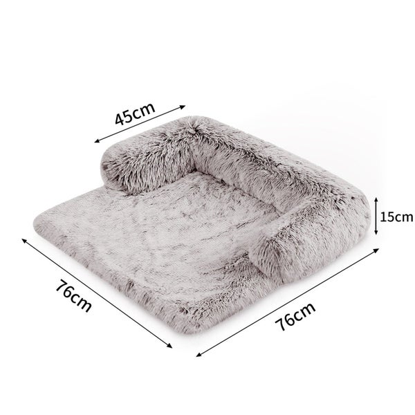 Pet Sofa Bed Dog Calming Cover Protector Cushion Plush Mat Gradient Brown Pet B Carousel 2