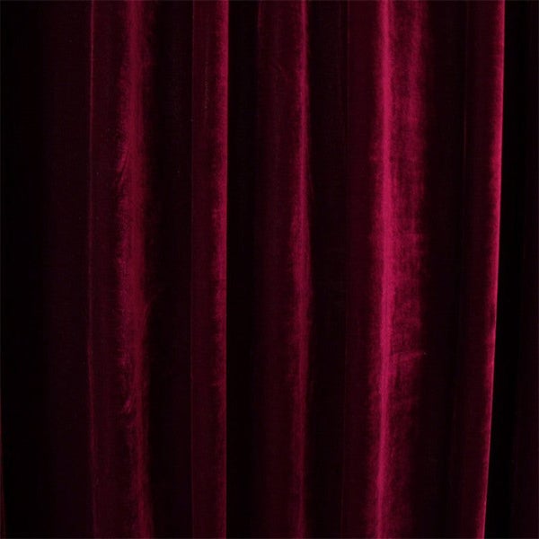 Long 4 Way Stretch Velvet Curtains 600X265cm With 30 Hooks Pinch Pleat Burgundy Carousel 1