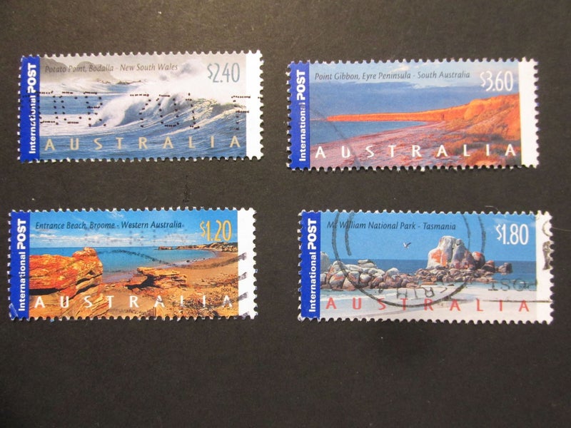 AUSTRAILA 2002 INTERNATIONAL POST AUST COAST LINES SET 4 F/GU #2157 Carousel 1
