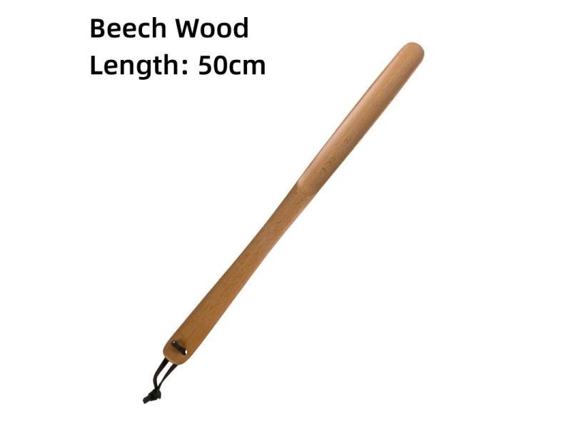 Black Walnut Wooden Long Handle Shoe Horn Shoelifter Home Tool Carousel 1