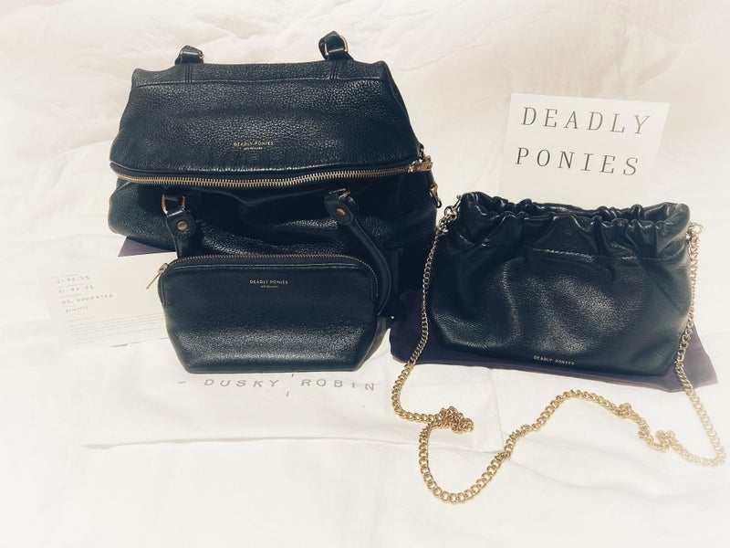 Deadly Ponies- Black Handbag Bundle + Mini Pouch636151127458591118