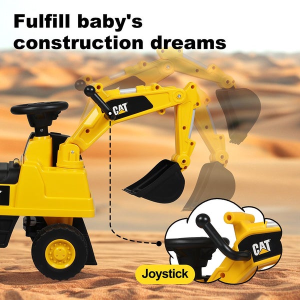 Ride On Excavator Digger CAT Liscenced Kids Sand Ride-on Toy Truck Toddler Gift Carousel 2