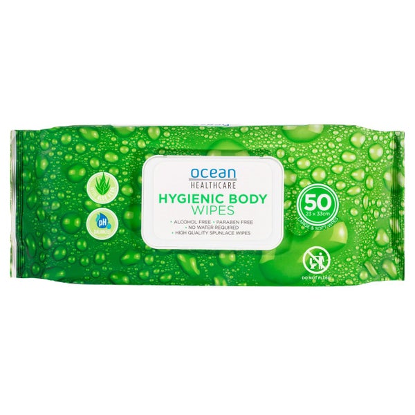 Ocean Healthcare Hygienic Body Wipes 50 Pack Carousel 1