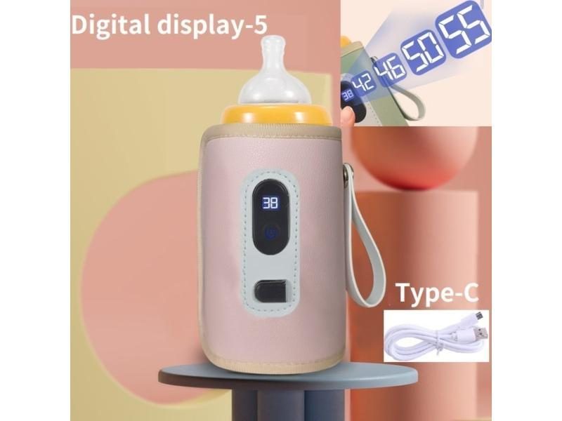 USB Baby Milk Bottle Thermal Bag Universal Digital Display Nursing Bottle Carousel 1
