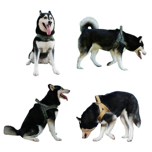 No Pull Dog Harness Reflective Escape Proof Adjustable (Rose Red) Carousel 6