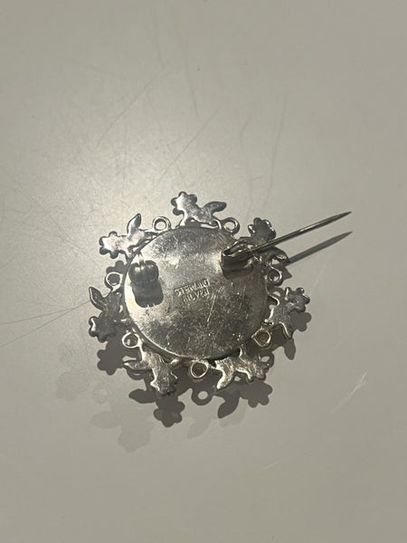 Silver and paua broach Carousel 2