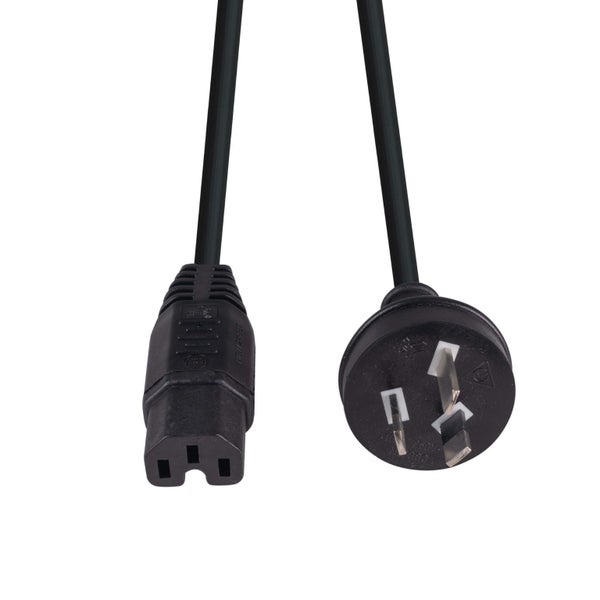 DYNAMIX 1M 3-Pin to Noteched C15 Rubber Flex SAA Approved Power Cable.1.0mm Carousel 2