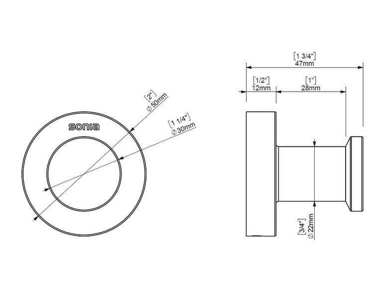 DISCONTINUED LINE - ELEMENTI ASTRAL ROBE HOOK - CHROME Carousel 2
