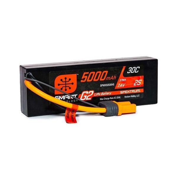 Spektrum SPMX52S30H5 5000mAh 2S 7.4V Smart G2 LiPo 30C Hard Case; IC5 Carousel 1