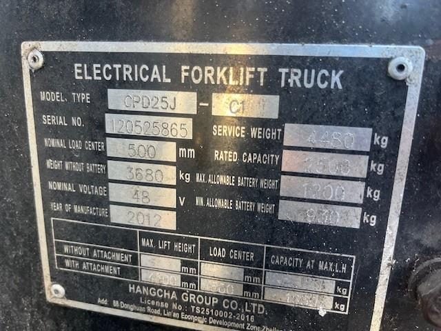 2012 Hangcha FORKLIFT 2.5 Ton Hangcha Electric... Carousel 5
