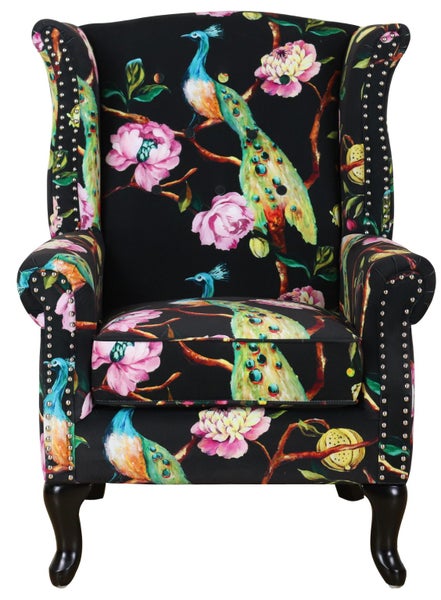 TNC Peacock Wing Chair, Black Carousel 2