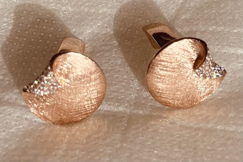 Diamond & 14 Carat Rose Gold Cufflinks62959509207042114