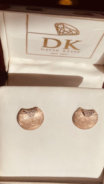 Diamond & 14 Carat Rose Gold Cufflinks Carousel 12