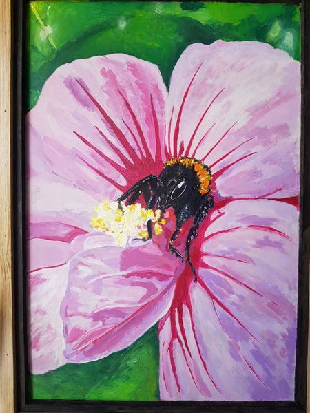 Hibiscus Flower & BumbleBee Painting Carousel 4