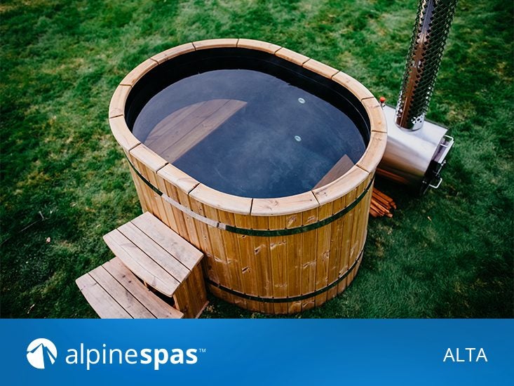 ROUND WOOD FIRED HOT TUB - ALPINE SPAS - ALTA Carousel 1