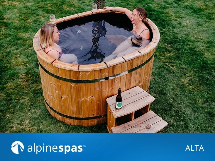 ROUND WOOD FIRED HOT TUB - ALPINE SPAS - ALTA Carousel 2