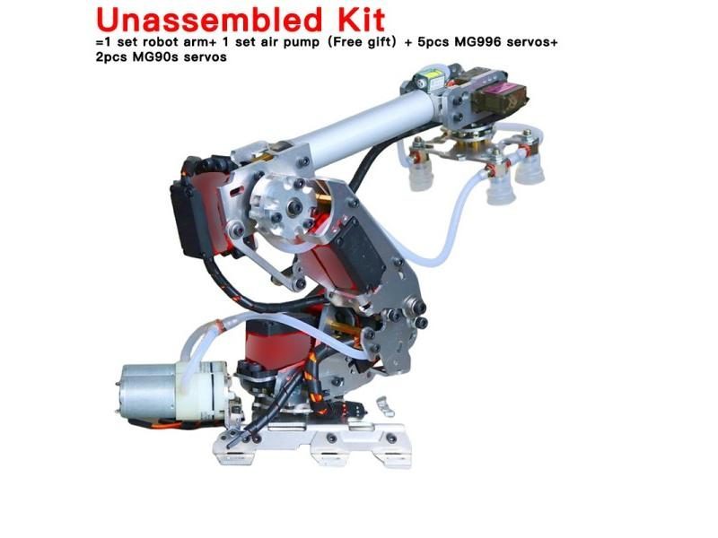 Arduino 7 Dof Large Suction Air Pump Robot Arm Multi DOF Manipulator 6-Axis Carousel 1