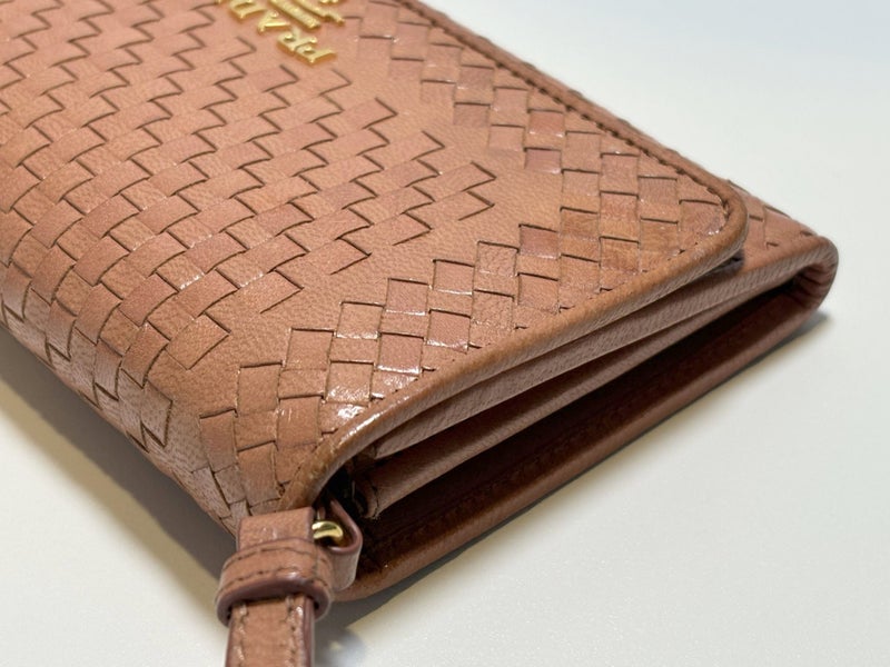Prada Long Wallet/Shoulder Wallet 1M1/437 Madras Rose62929688096513113