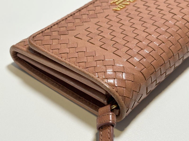 Prada Long Wallet/Shoulder Wallet 1M1/437 Madras Rose62929688096513114