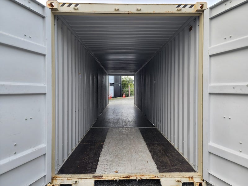 40ft High Cube Double door Beige shipping container - (Cromwell) Carousel 1