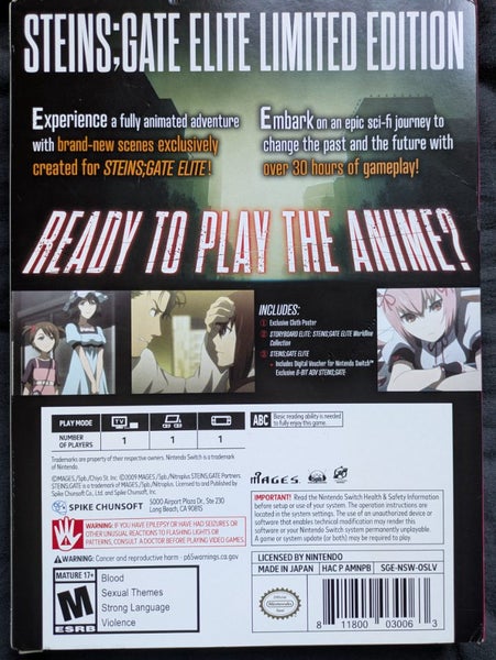 Steins; Gate Elite - Limited Edition - Nintendo Switch Carousel 2