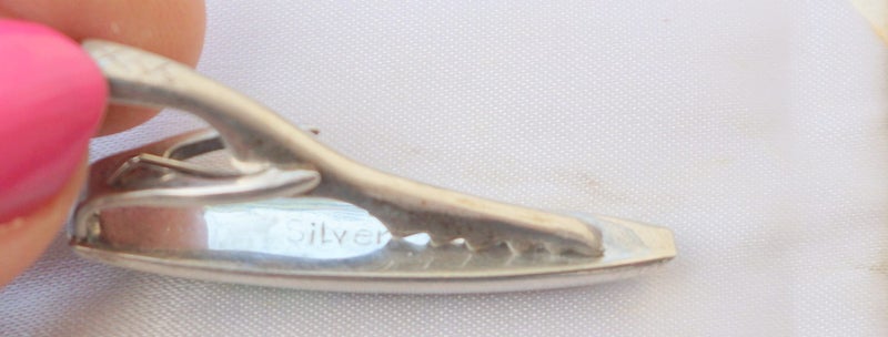 Antique New Zealand Silver - Tie Clip - Paua Shell and New Zealand Silver Carousel 7