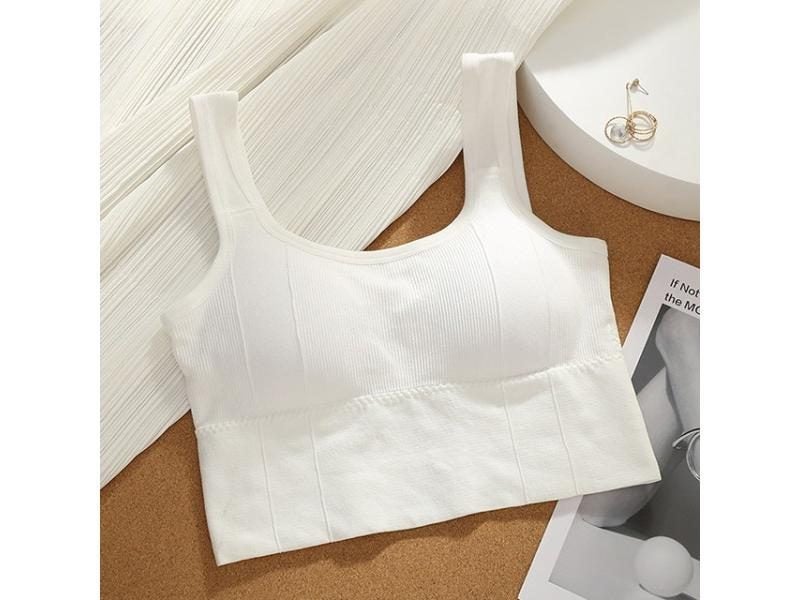 Crop Tops For Women With Built In Bras Seamless Wire Free Comfortable Sexy Carousel 1