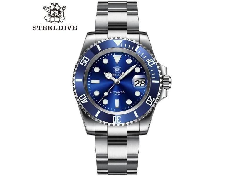STEELDIVE SD1953 Black Dial Green Ceramic Bezel NH35 Auto Watch 300M Waterproof Carousel 1