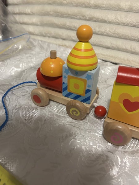 Colourful Wooden Train Carousel 4