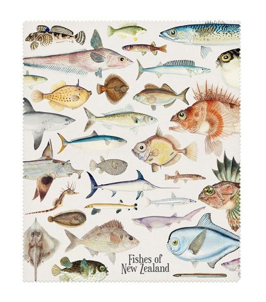 Lens Cloth - Fishes of New Zealand Carousel 1