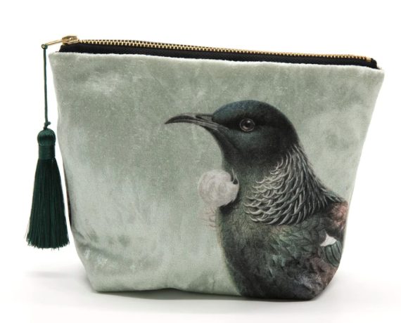 Luxurious Velvet Cosmetic Bags - Hushed Green Tui Carousel 1