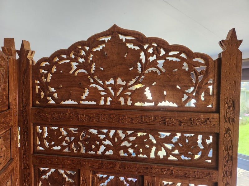 Solid Teak Carved Indoor Screen62949053697155112