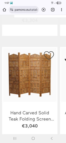 Solid Teak Carved Indoor Screen62949053697155114