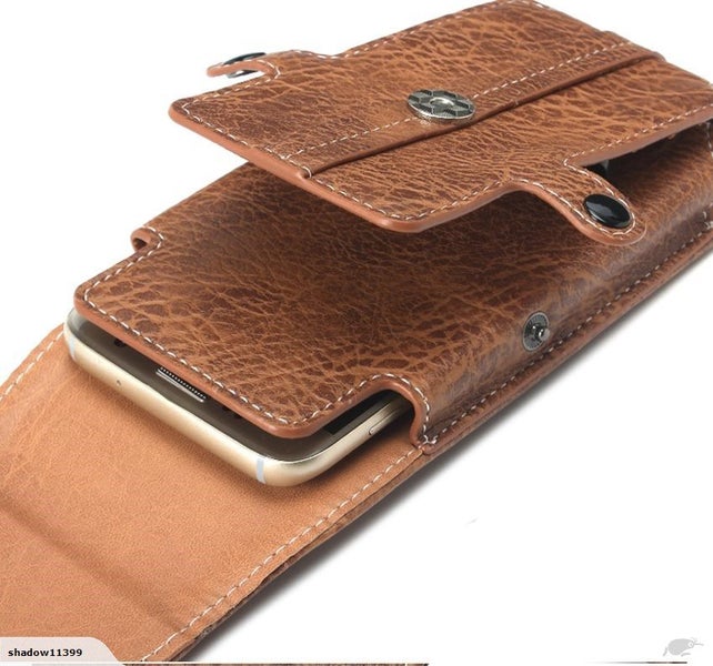 Oppo Reno Z Leather Belt Holster Belt Pouch With Belt loop brn Carousel 2