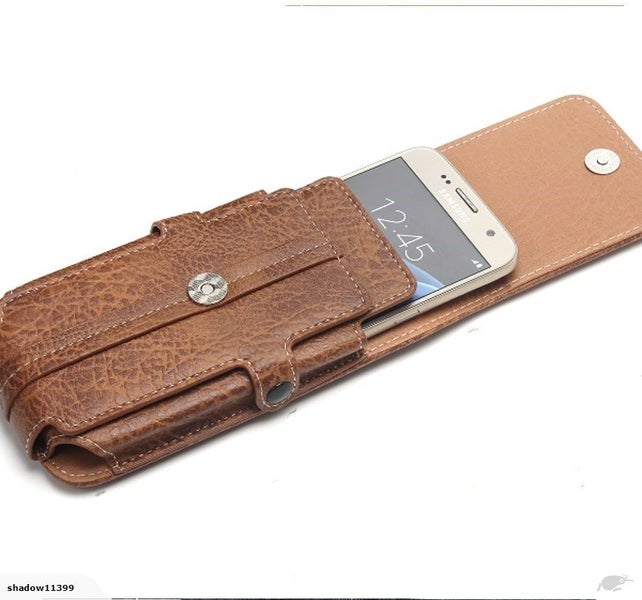 Oppo Reno Z Leather Belt Holster Belt Pouch With Belt loop brn Carousel 7