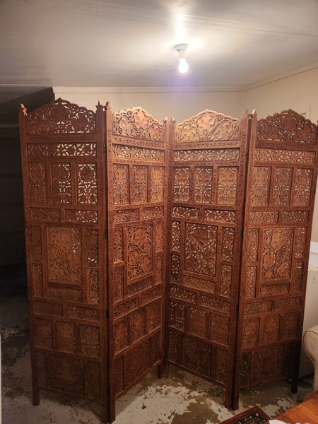 Solid Teak Carved Indoor Screen62949053697155117