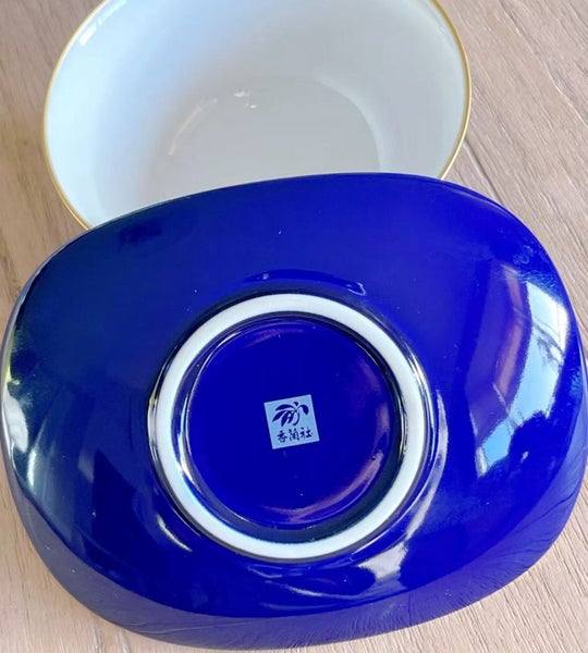 Koransha Arita Japanese Cobalt Blue & Gold Tea Cup & Saucer SETS62947151820290111
