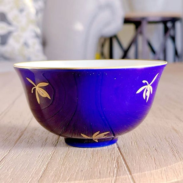 Koransha Arita Japanese Cobalt Blue & Gold Tea Cup & Saucer SETS62947151820290112