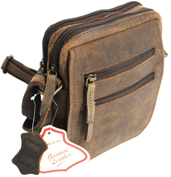 Full Grain Brown Hunter Leather Shoulder/Crossbody Bag. Style No: 51017.62982324076034111