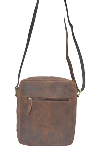 Quality Full Grain Hunter Leather Shoulder/Crossbody Bag. Style No: 51018.62982324071426113
