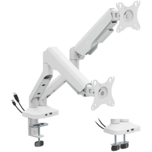 LUMI DTM94-C024UC FlexPrecision Cost-Effective Gas Spring Dual Monitor Arm with Carousel 1