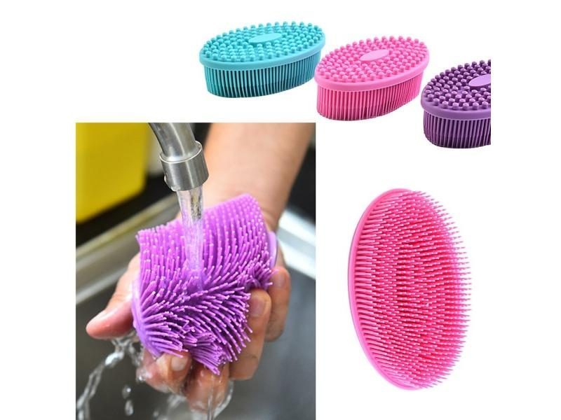 Soft Silicone Body Brush Wash Bath Shower Exfoliating Skin Fit For Baby Bath Carousel 1