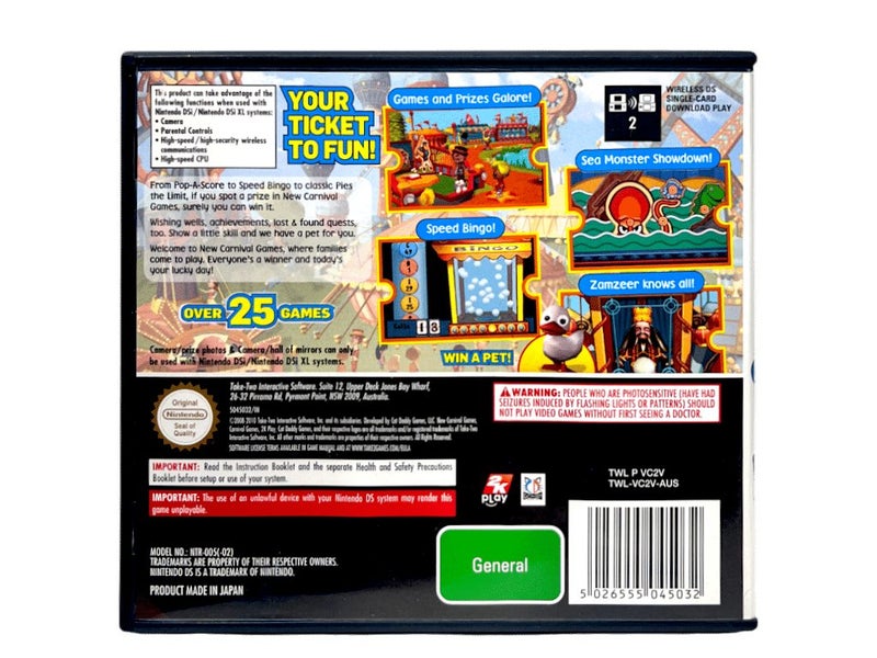 New CARNIVAL GAMES (DS) *MINT COMPLETE* Carousel 3
