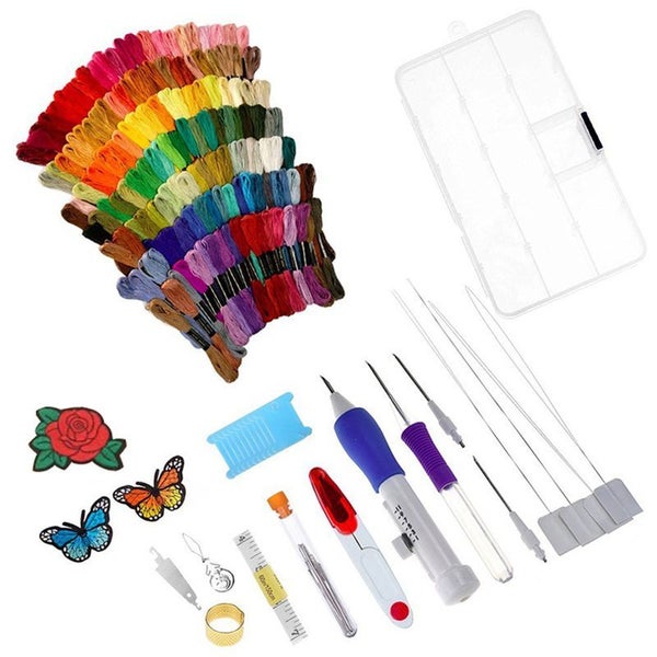 136pcs Embroidery Needle Knitting Sewing Cross Stitching Crochet Kit Carousel 1