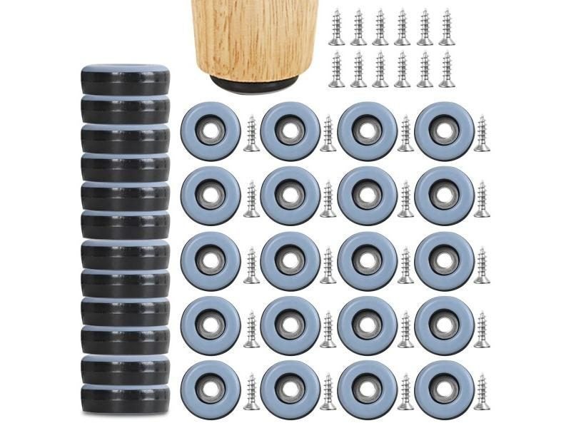 32pcs 22mm Fittings Sturdy Chair Leg Hardwood Floors Protect Carpet Furniture Carousel 1