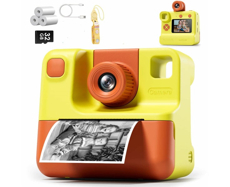 1080P Instant Print Camera for Kids,HD Digital Video Cameras with 3 Print Pap Carousel 1