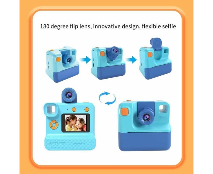 1080P Instant Print Camera for Kids,HD Digital Video Cameras with 3 Print Pap Carousel 9