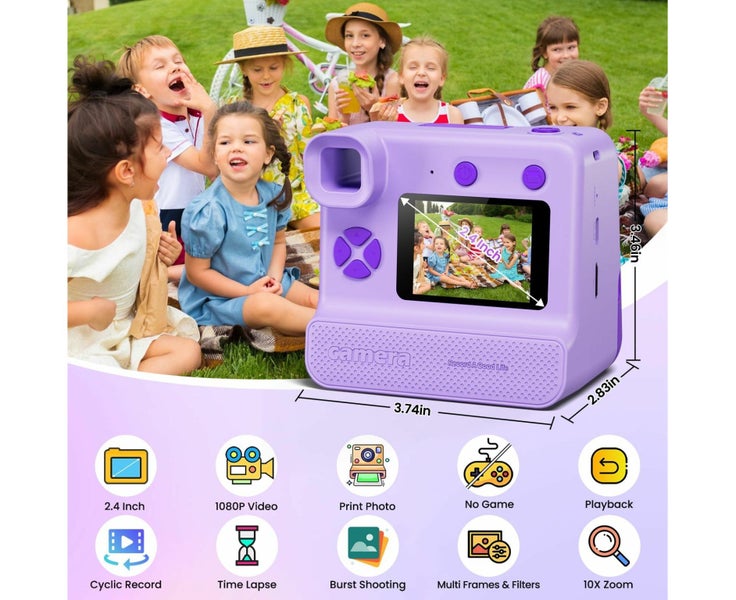 1080P Instant Print Camera for Kids,HD Digital Video Cameras with 3 Rolls Pri Carousel 2