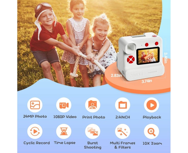 1080P Instant Print Camera for Kids,HD Digital Video Cameras with 3 Rolls Pri Carousel 2